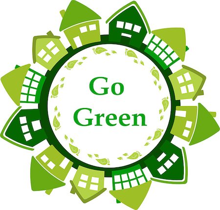 eco house - go green Stock Photo - Budget Royalty-Free & Subscription, Code: 400-06768174