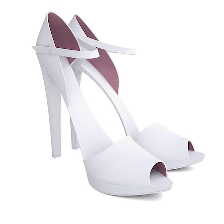 simsearch:400-07218273,k - Women's shoes. Isolated render on a white background Stock Photo - Budget Royalty-Free & Subscription, Code: 400-06768561