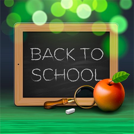 simsearch:400-07042264,k - Back to school, written on blackboard with chalk Stock Photo - Budget Royalty-Free & Subscription, Code: 400-06768959