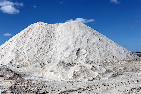 Big pile of freshly mined salt, set against a blue sky Stock Photo - Budget Royalty-Free & Subscription, Code: 400-06769562