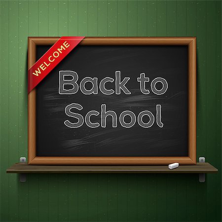 simsearch:400-07042264,k - Back to school, written on a blackboard, vector Eps10 image. Stock Photo - Budget Royalty-Free & Subscription, Code: 400-06769976