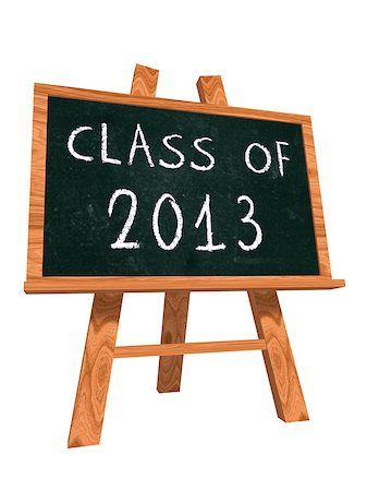 simsearch:400-08315791,k - class of 2013 - chalk text on isolated easel blackboard, graduate education concept Foto de stock - Super Valor sin royalties y Suscripción, Código: 400-06762371