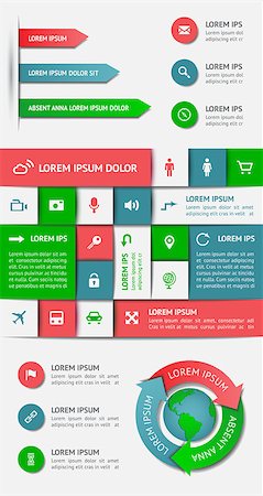 simsearch:400-06880792,k - Infographics and web elements. EPS10 vector illustration. Stock Photo - Budget Royalty-Free & Subscription, Code: 400-06763887