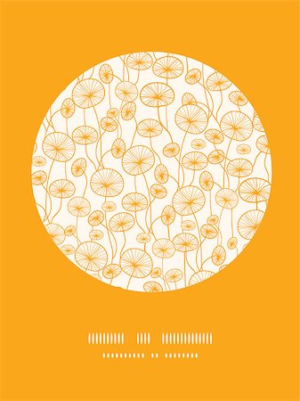 simsearch:400-05735360,k - Vector abstract Yellow Plants  Circle Vignette Pattern Background Stock Photo - Budget Royalty-Free & Subscription, Code: 400-06763963