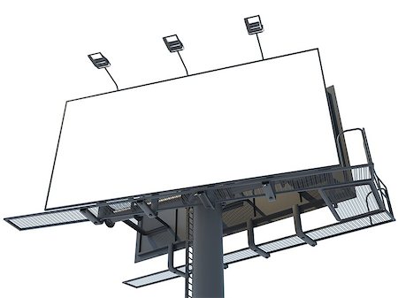 simsearch:400-05670554,k - Blank Billboard on White Background for Your Advertisement. Stock Photo - Budget Royalty-Free & Subscription, Code: 400-06772269