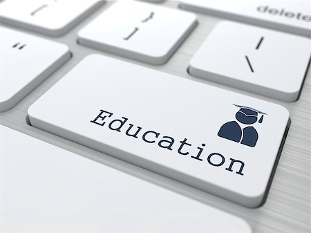 "Education" Button on Modern Computer Keyboard. Stock Photo - Budget Royalty-Free & Subscription, Code: 400-06772837