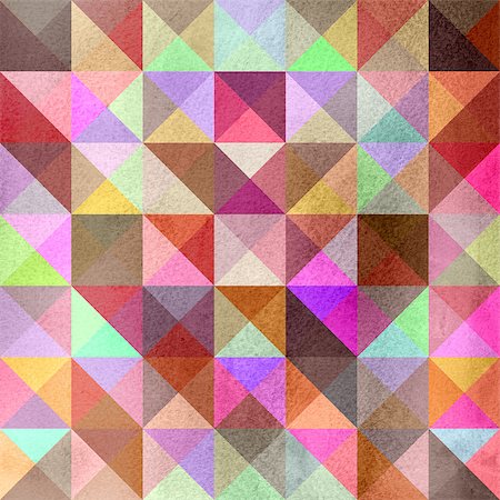 Seamless textured bright multicolored pattern of triangles with an optical effect Stock Photo - Budget Royalty-Free & Subscription, Code: 400-06772910