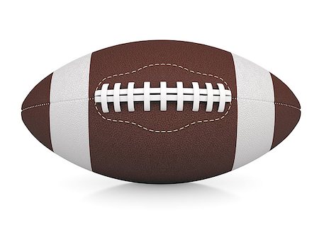 Ball for American football. Isolated render on a white background Stock Photo - Budget Royalty-Free & Subscription, Code: 400-06789527