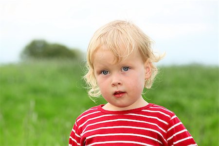 shy baby - Portrait of a shy young girl in the garden Stock Photo - Budget Royalty-Free & Subscription, Code: 400-06794212