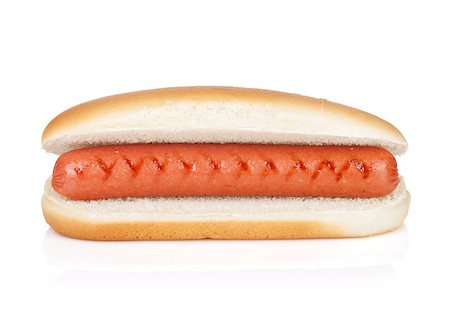 simsearch:400-04587885,k - Original hot dog. Isolated on white background Stock Photo - Budget Royalty-Free & Subscription, Code: 400-06790580