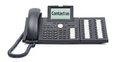 modern business phone on white background with the words -contact us - in the display Stock Photo - Budget Royalty-Free & Subscription, Code: 400-06792218