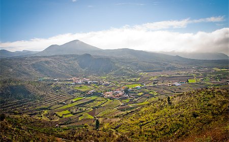 A beautiful view out over some farmfields on Tenerife, Spain Stock Photo - Budget Royalty-Free & Subscription, Code: 400-06793086
