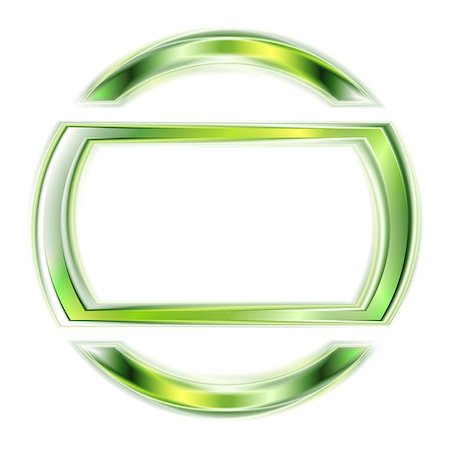 simsearch:400-06870171,k - Vector glowing green shape Photographie de stock - Aubaine LD & Abonnement, Code: 400-06848584