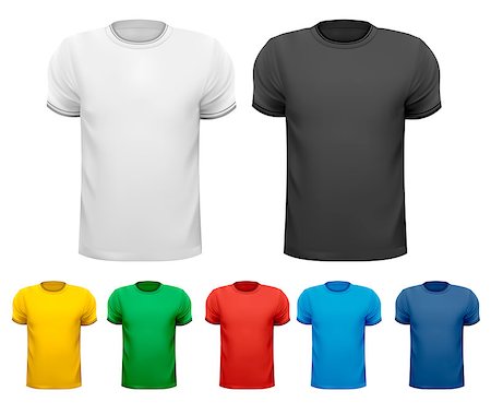 short dress images for women with boys - Black and white and color men t-shirts. Design template. Vector Stock Photo - Budget Royalty-Free & Subscription, Code: 400-06848669