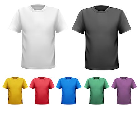 short dress images for women with boys - Black and white and color men t-shirts. Design template. Vector Stock Photo - Budget Royalty-Free & Subscription, Code: 400-06848671