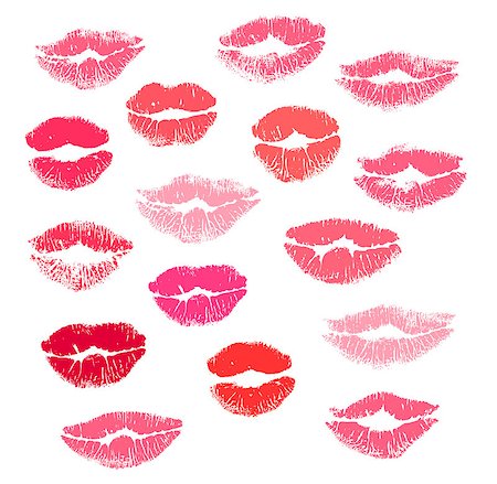 simsearch:400-04451675,k - Seamless pattern, print of lips Stock Photo - Budget Royalty-Free & Subscription, Code: 400-06848805