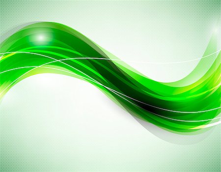 Abstract green waves eps10 vector illustration Stock Photo - Budget Royalty-Free & Subscription, Code: 400-06849543
