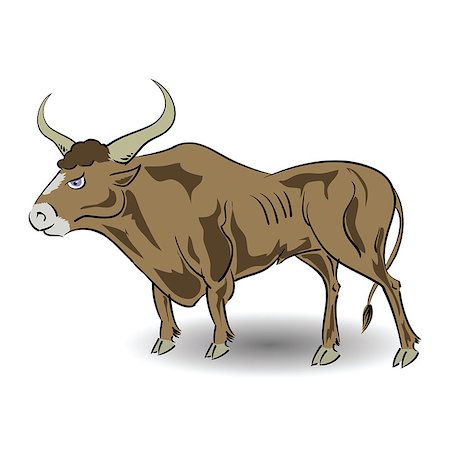 colorful illustration with  bull  for your design Stock Photo - Budget Royalty-Free & Subscription, Code: 400-06849819