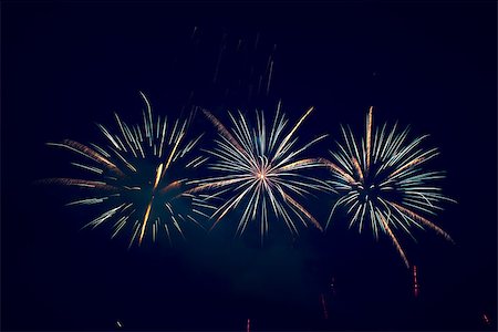 simsearch:400-06745167,k - Fireworks on the dark sky during the night of the feast. Stock Photo - Budget Royalty-Free & Subscription, Code: 400-06854072