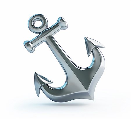old anchor on a white background Stock Photo - Budget Royalty-Free & Subscription, Code: 400-06854935