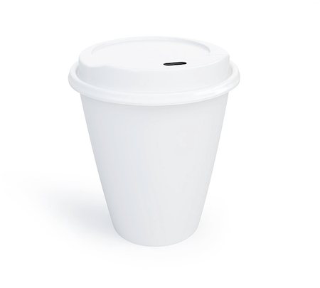 simsearch:400-05336522,k - Paper Coffee Cup on a white background Stock Photo - Budget Royalty-Free & Subscription, Code: 400-06855014