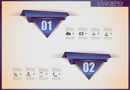 Infographic design template with paper tags. Ideal to display information, ranking and statistics with orginal and modern style. Photographie de stock - Aubaine LD & Abonnement, Code: 400-06855165