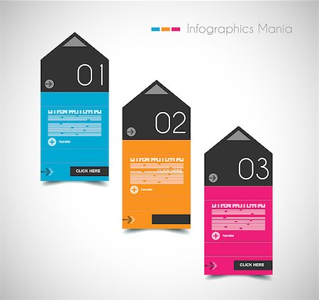 Infographic design template with paper tags. Idea to display information, ranking and statistics with orginal and modern style. Photographie de stock - Aubaine LD & Abonnement, Code: 400-06855161