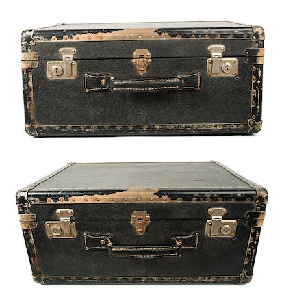 suitcase old - Closed old travel leather suitcase. Stock Photo - Budget Royalty-Free & Subscription, Code: 400-06856041