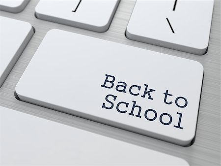 "Back to School" Button on Modern Computer Keyboard. Stock Photo - Budget Royalty-Free & Subscription, Code: 400-06856759