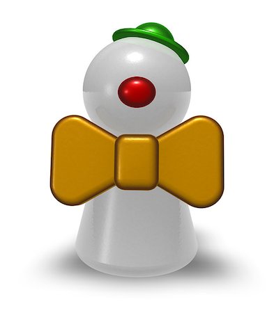 play figure clown on white background - 3d illustration Stock Photo - Budget Royalty-Free & Subscription, Code: 400-06857392