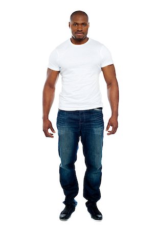 simsearch:400-06859193,k - Masculine african man isolated over white background. Full-length portrait Stock Photo - Budget Royalty-Free & Subscription, Code: 400-06859177