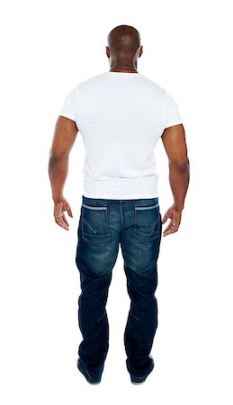 simsearch:400-06859193,k - Rear view of stylish young man looking towards wall Stock Photo - Budget Royalty-Free & Subscription, Code: 400-06859179