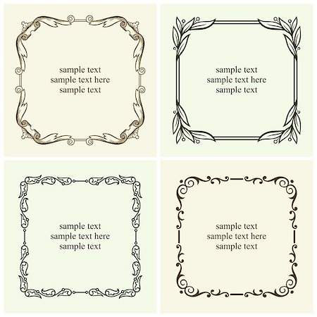 Set of decorative text frames Stock Photo - Budget Royalty-Free & Subscription, Code: 400-06850372