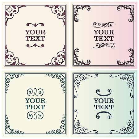 Set of decorative text frames Stock Photo - Budget Royalty-Free & Subscription, Code: 400-06851009