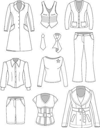 simsearch:700-02756413,k - Top manager woman clothing set isolated on white Stock Photo - Budget Royalty-Free & Subscription, Code: 400-06851333