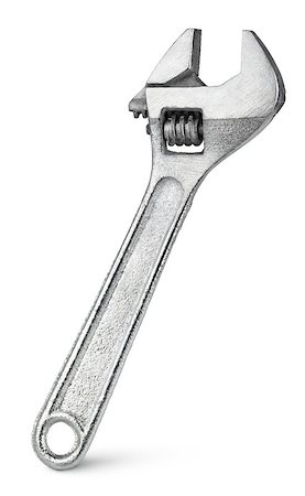 pipe wrench - Adjustable wrench (spanner) isolated on white with clipping path Stock Photo - Budget Royalty-Free & Subscription, Code: 400-06852650