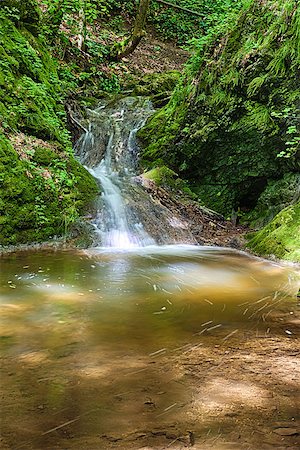 simsearch:400-05890122,k - The river runs over cascades in the primeval forest - HDR Stock Photo - Budget Royalty-Free & Subscription, Code: 400-06853715