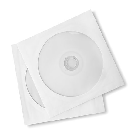 dvd silhouette - CD with paper case isolated on white background Foto de stock - Super Valor sin royalties y Suscripción, Código: 400-06853796