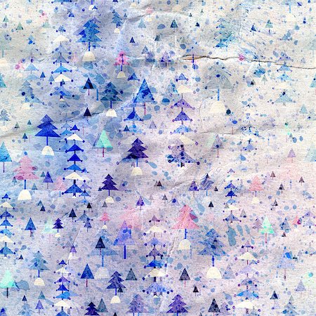 earth with christmas tree - Aged wonderful New Year's background with different trees on a crumpled paper Stock Photo - Budget Royalty-Free & Subscription, Code: 400-06853918