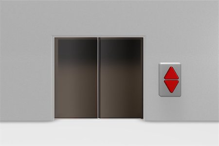 simsearch:400-04317268,k - closed elevator door - 3d illustration Stock Photo - Budget Royalty-Free & Subscription, Code: 400-06853983