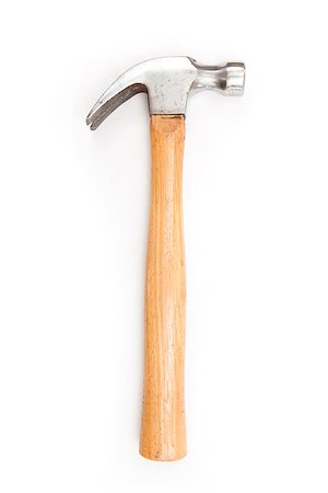 Claw hammer lying on white background Stock Photo - Budget Royalty-Free & Subscription, Code: 400-06864212