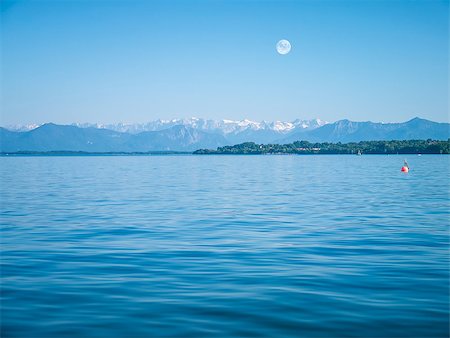 An image of the Alps at Lake Starnberg - Tutzing Stock Photo - Budget Royalty-Free & Subscription, Code: 400-06866447