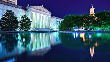 Nashville War Memorial Auditorium and Tennessee State Capitol in Nashville, Tennessee, USA. Stock Photo - Budget Royalty-Free & Subscription, Code: 400-06866480