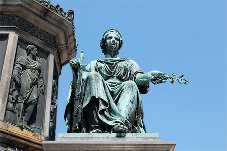 Detail of the Kaiser Franz I monument - a statue of a woman symbolising war and peace Stock Photo - Budget Royalty-Free & Subscription, Code: 400-06867439