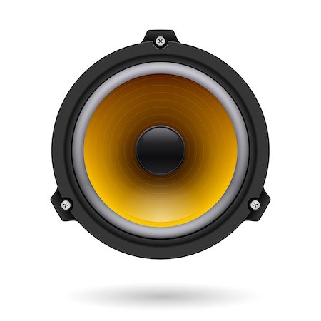 speakers graphics - Realistic speaker. Illustration on white background for design Stock Photo - Budget Royalty-Free & Subscription, Code: 400-06867587