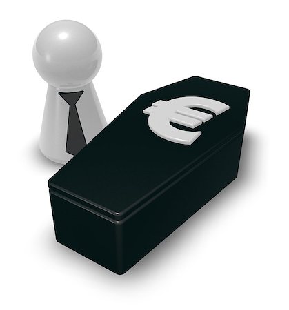 casket with euro symbol on white background - 3d illustration Stock Photo - Budget Royalty-Free & Subscription, Code: 400-06861709