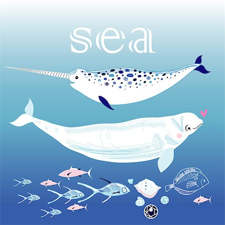 simsearch:400-06870171,k - various sea animals in blue sea water Photographie de stock - Aubaine LD & Abonnement, Code: 400-06862122