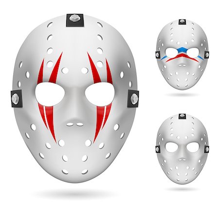 Hockey mask. Illustration on white background for design. Stock Photo - Budget Royalty-Free & Subscription, Code: 400-06862267