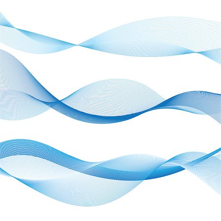 simsearch:400-06870171,k - blue contour graphics waves on a white background Photographie de stock - Aubaine LD & Abonnement, Code: 400-06870165