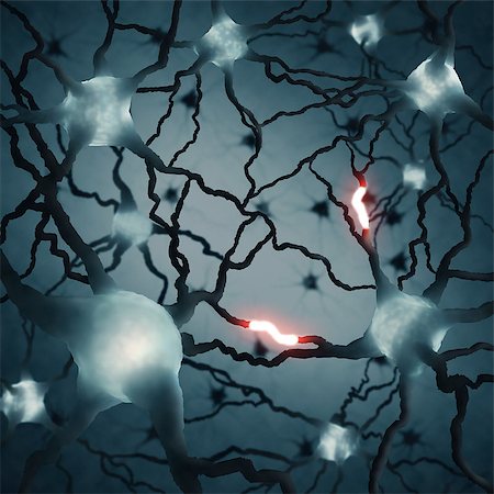 Inside the brain. Concept of neurons and nervous system. Foto de stock - Super Valor sin royalties y Suscripción, Código: 400-06887044